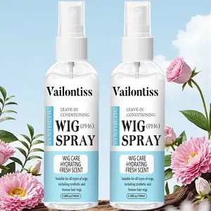 Synthetic Wig Leave-in Conditioner Spray, Cleans & Extends Wig Lifespan, pH 6, with Coconut Oil, Easy to Comb, Soft & Refreshing | 3.38FL.OZ