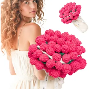 Rose Crochet  Bouquet Blanket - Birthday Valentines for Girlfriend Wife, Galentines  Day Birthday Gifts for Women Mom Her  Sister, Romantic for Wedding  Decor 63 Inches
