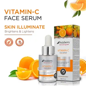 Astaberry Indulge Vitamin C Face Serum – Anti Aging Face & Eye Serum with Vitamin C, Bio Hyaluronic Acid, Vitamin E, B3, B5 – Brightening Serum, Dark Spot Remover, Eye Area, Fine Lines & Wrinkles