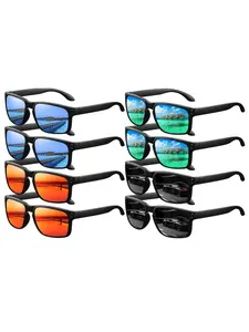 8 pairs of retro square sunglasses,suitable for both men and women,come with various lens colors and offer UV400 protection to safeguard your eyes, versatile for different occasions and feature rubber nose pads for comfortab wear High Quality Sunglasses