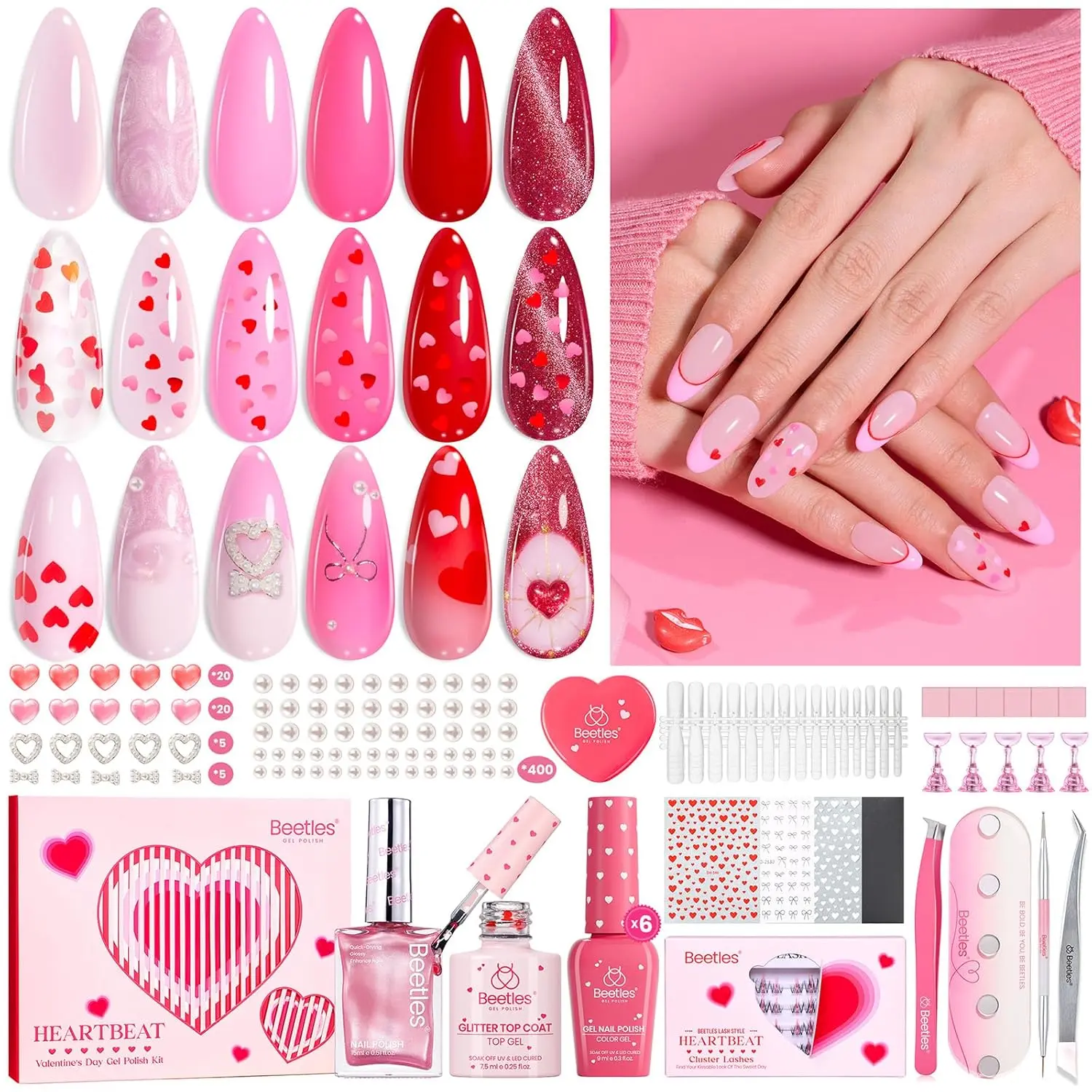 Heartbeat Pink-150 pcs6 Colors