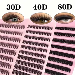 Individual False Eyelashes, Mixed Length & Styles Natural Look Eyelash Extensions, Self Grafting Curl Eyelashes for Women & Girls, Makeup