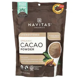 Navitas Organics Organic Cacao Powder, Unsweetened, 16 oz (454 g)