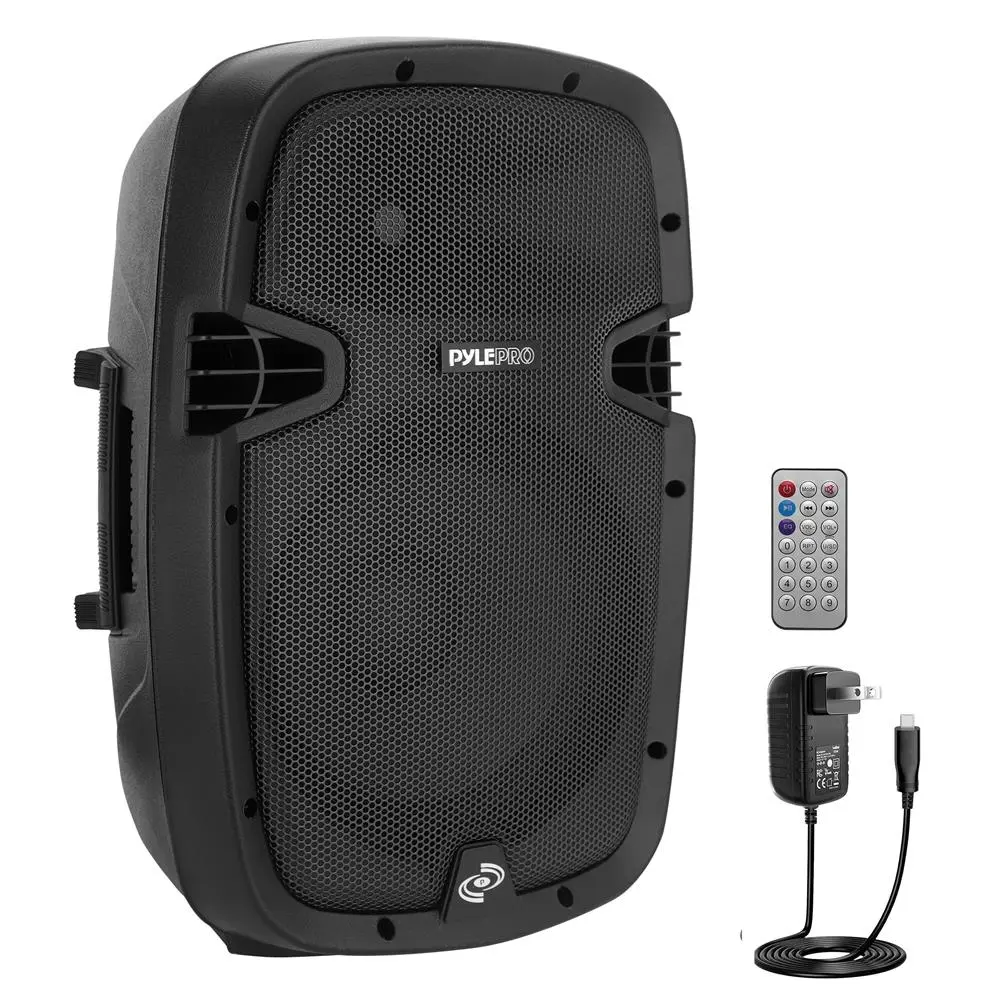Pro Audio Active PA Speaker System with Subwoofer - Compact Design, Built-In Amplifier, Bluetooth, Digital, USB, LCD, Wireless, Smartphone Compatibility, Memory Storage Functionality