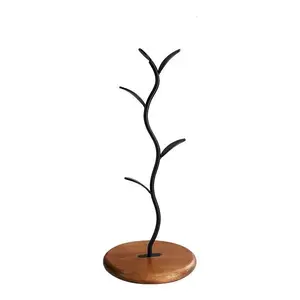 Creative Decorative Tree-Shaped Cup Holder for Living Room - Stylish Hanging Storage Rack for Tea Cups & Keys - Versatile Home-Use Organizer