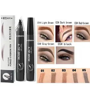 5-Shade 4-Tip Eyebrow Pencil4-fork tip design for precise eyebrow shaping, waterproof & long-lasting, smudge-proof, creates flawless defined brows, Eyebrow Products, Eyebrow Makeup Products