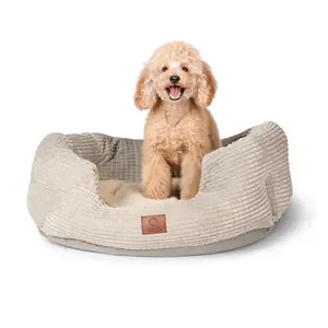 Clamshell Cuddler Plush Dog Bed