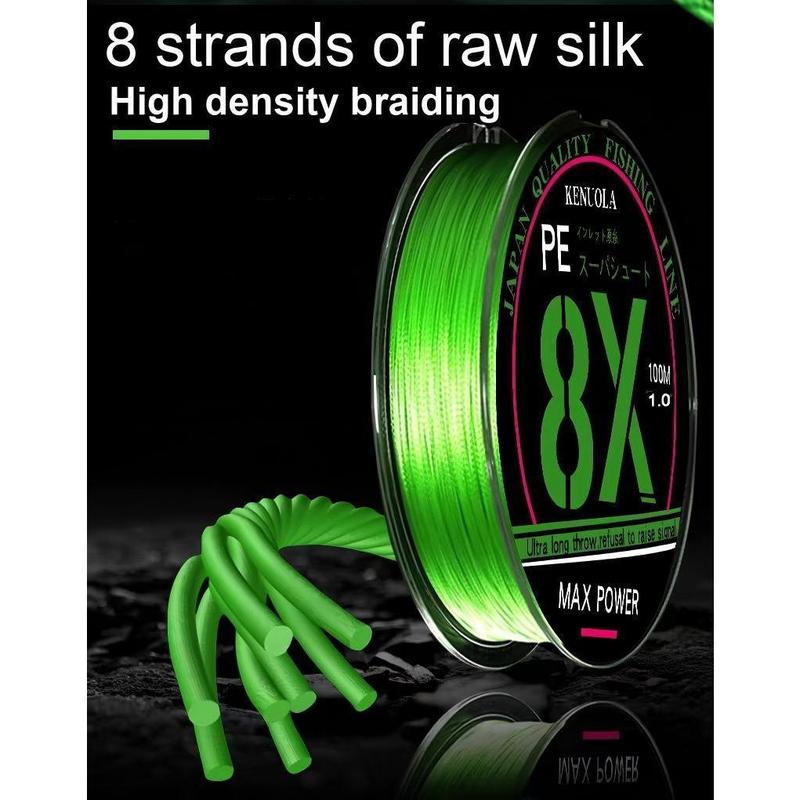 8X Braided Fishing Line - 100 metrs, Pro Grade Performance for Saltwater & Freshwater Rotary Tool Fishing Lure Set squirrel  bait