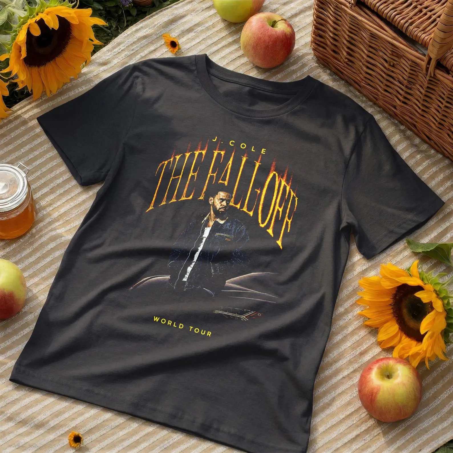 J. Cole T-Shirt The Fall Off World Tour | Rapper Album Tour Tee