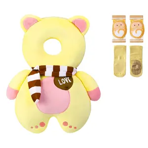 P-AD012    Baby Head Protector Backpack with Knee Pads & Non-Slip Socks, Toddler Safety for Crawling & Walking (Style 17)