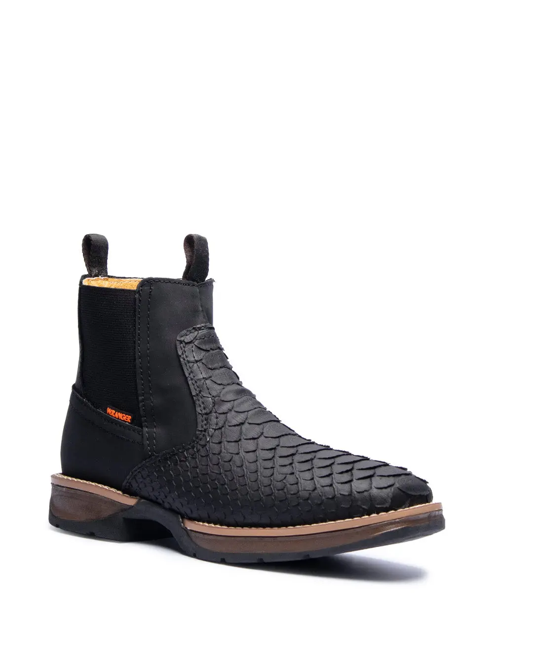 W. Ranger Botín Black Python Embossed