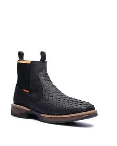 W. Ranger Botín Black Python Embossed