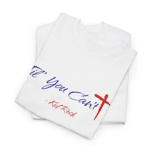 Christian Motivation Til You Cant Brush Script Cross Tee, Minimalist Faith Quote Apparel, Rock Graphic