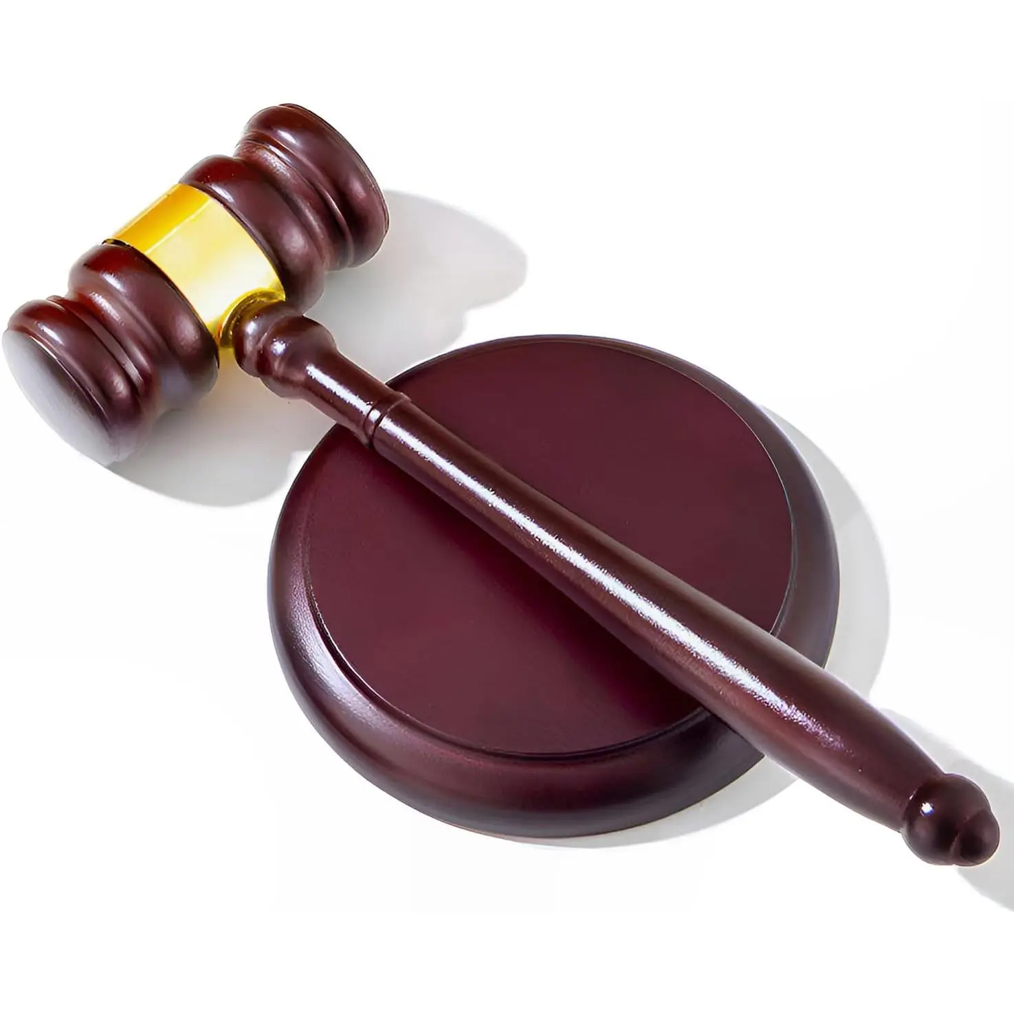 Desk Accessory, Wooden Gavel and Sound Block Set for Lawyers, Judges, Chairmen of The Board Auction, Club Presidents