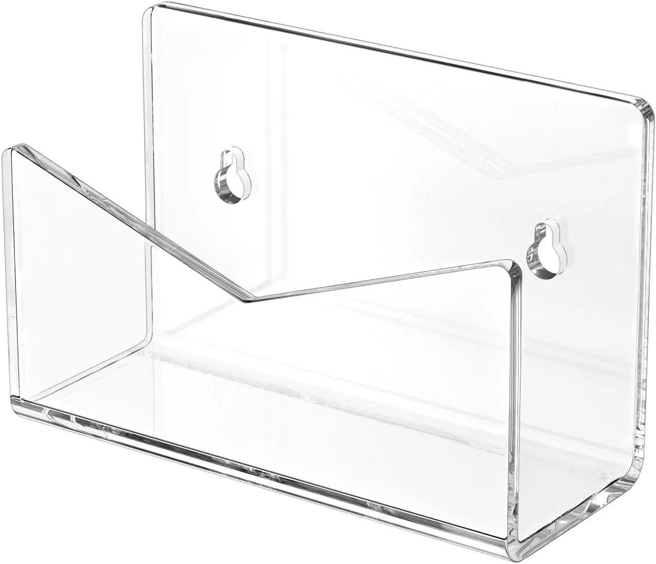 Richboom Acrylic Mail Holder, Envelope Holder for Desk Countertop Letter Holder for Home Office School (1 Section Clear)