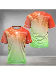 High-quality printed T-shirts for men and women, quick-dry summer badminton T-shirts