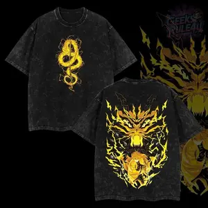 ToolHeaven GeeksRule4U Zenitsu Agatsuma Thunder Breathing Demon Slayer Anime T-Shirt 100% Premium Cotton Relaxed Fit S-5XL Oversized Washed 230gsm American Made