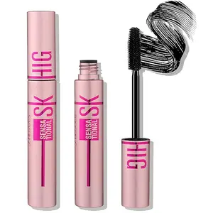4D Waterproof Fanning Volumizing Mascara, Luxuriously Longer Voluminous Eyelashes, Smudge-Proof Hypoallergenic, No Clumping, Easy to Apply, All Day Full Coverage