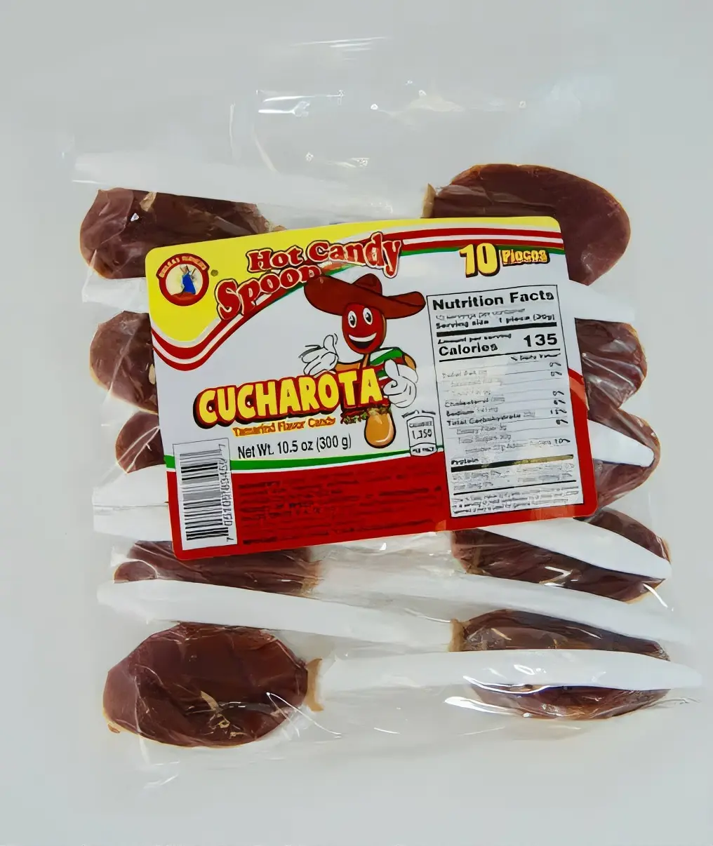Hot Candy Spoon Cucharota Tropical Fruit Candy 10 Pieces 10.5 oz 300 g Sweet Treats