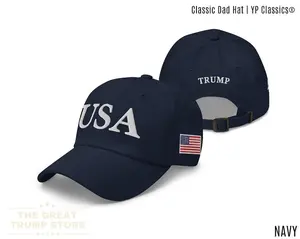 USA Hat Red Trump 45 47 Baseball Cap July 4th Trump Hat for Men Women, American Flag Patriotic Gift, Unstructured Low Profile Adjustable Hat
