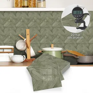 10 pieces self-adhesive peel and stick faux tiles, rectangular bathroom wall tiles, for kitchen, bathroom, wall tiles - 23 cm x 7 cm