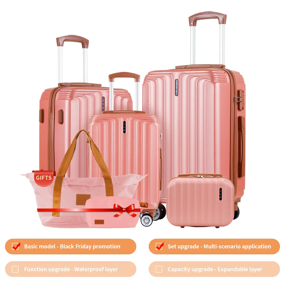 6pcs-Rose Gold