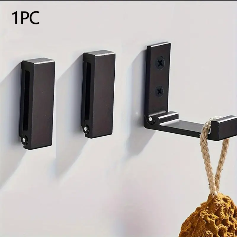 5-Pack Wall-Mounted Rust-Resistant Aluminum Alloy Folding Clothes Hangers, Heavy-Duty Metal, Suitable for Clothing, Towels, Hats, Bags
