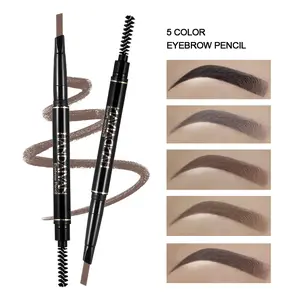 Handaiyan Double-Ended Eyebrow Pencil, 5 Color Eyebrow Pencil, Long Lasting Waterproof Brow Liner, Cosmetic, Makeup Flawless