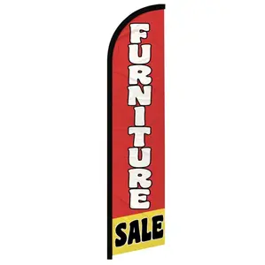 Windless Advertising Flags, Large-Size Polyester Fabric Banner with Curved Sleeve for Home Supplies, Festive & Party Supplies Backdrops