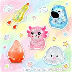 5pcs/set color random blind box, super soft elastic squeeze toy Squishies, used as a stress relief toy for children and adults to relieve boredom and anxiety, suitable as a small gift for friends' gatherings