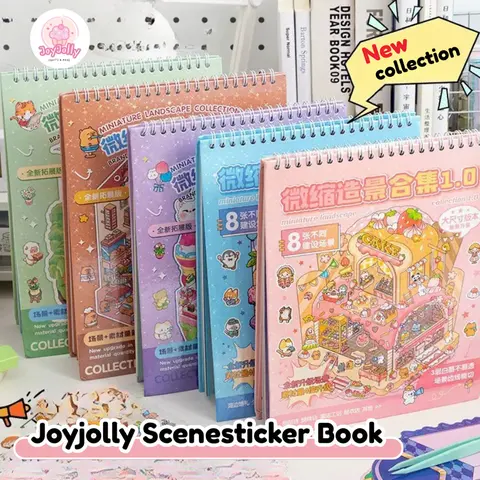 Artistic Labels & Stickers Kit - 6 Large Versions with 6-8 Cute Designs, Office Stationery Decor, Sticker Album & Scene Books Supply for Craft Enthusiasts' Scrapbooking, Adds Depth and Charm to DIY Projects & Holiday Gifts