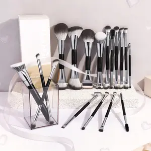 MAANGE 17-Piece Makeup Brush Set, Cosmetic Brush Set with Storage Case Blush Brush, Foundation Brush, Eyeshadow Brush, Highlighter Brush, Contouring Brush, Eyebrow Brush, Makeup Tools Gift for Women & Girl