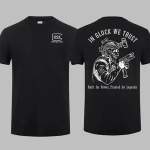 [Winter Outfits]In Glock We Trust T-Shirt | Built for Power, Trusted by Legends | Tactical Unisex Cotton Tee, Made in USA