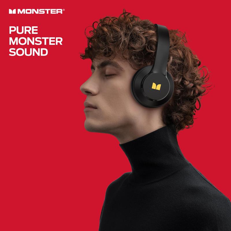 Monster Bluetooth Headphones Combo Set – Mission 100 Over-Ear Wireless Headphones with Deep Bass, Clear Sound & Noise Cancelling Mic + Monster Wireless Earbuds 100H Playtime, Bluetooth 6.0, IPX5 Waterproof, Foldable, Ideal for Travel, Work & Sports Monster Bluetooth Headphones Combo Set – Mission 100 Over-Ear Wireless Headphones with Deep Bass, Clear Sound & Noise Cancelling Mic + Monster Wireless Earbuds 100H Playtime, Bluetooth 6.0, IPX5 Waterproof, Foldable, Ideal for Travel, Work & Sports