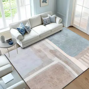Modern Velvet Abstract Texture Print Rug, Soft Comfort Home Decor Carpet, Living Room Large Mat, Sofa Pad, Bedroom Bedside Rug, Modern Indoor Rug, Modern Area Rug