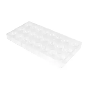 24-Hole Flexible Transparent PC Chocolate Mold, Polycarbonate Half-Ball Bakeware for Kids, DIY Enthusiasts – Baking Tool, Easy to Clean Household Candy Maker