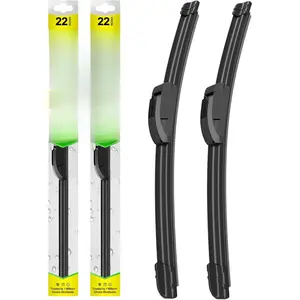 OEM Quality 22in + 22in Premium All-Season Windshield Wiper Blades for Original Equipment Replacement(Set of 2)