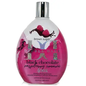 Black Chocolate Raspberry Cream 400X Plateau-Busting Bronzer with Max Silicones, Skin Hydrators and Advanced Color Enhancers 13.5 oz Tanning Lotion