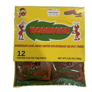 Hormigas Watermelon Flavor Candy - 12 Count, Bittersweet and Spicy Powder - Snack