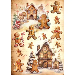 Gingerbread Man World Rice Paper