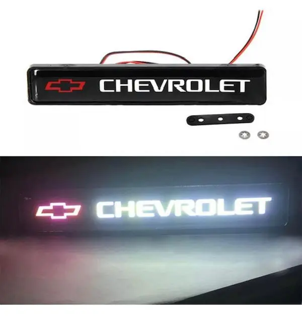 1 Pcs For Chevrolet LED Light Car Grille Emblem Illuminated Badge