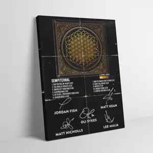 Bring Me The Horizon Sempiternal Album Cover Black Flash Style Wall Flag Canvas Painting Fans Mid-century Modern Aesthetic Home Decor Metalcore Band Music Print Poster
