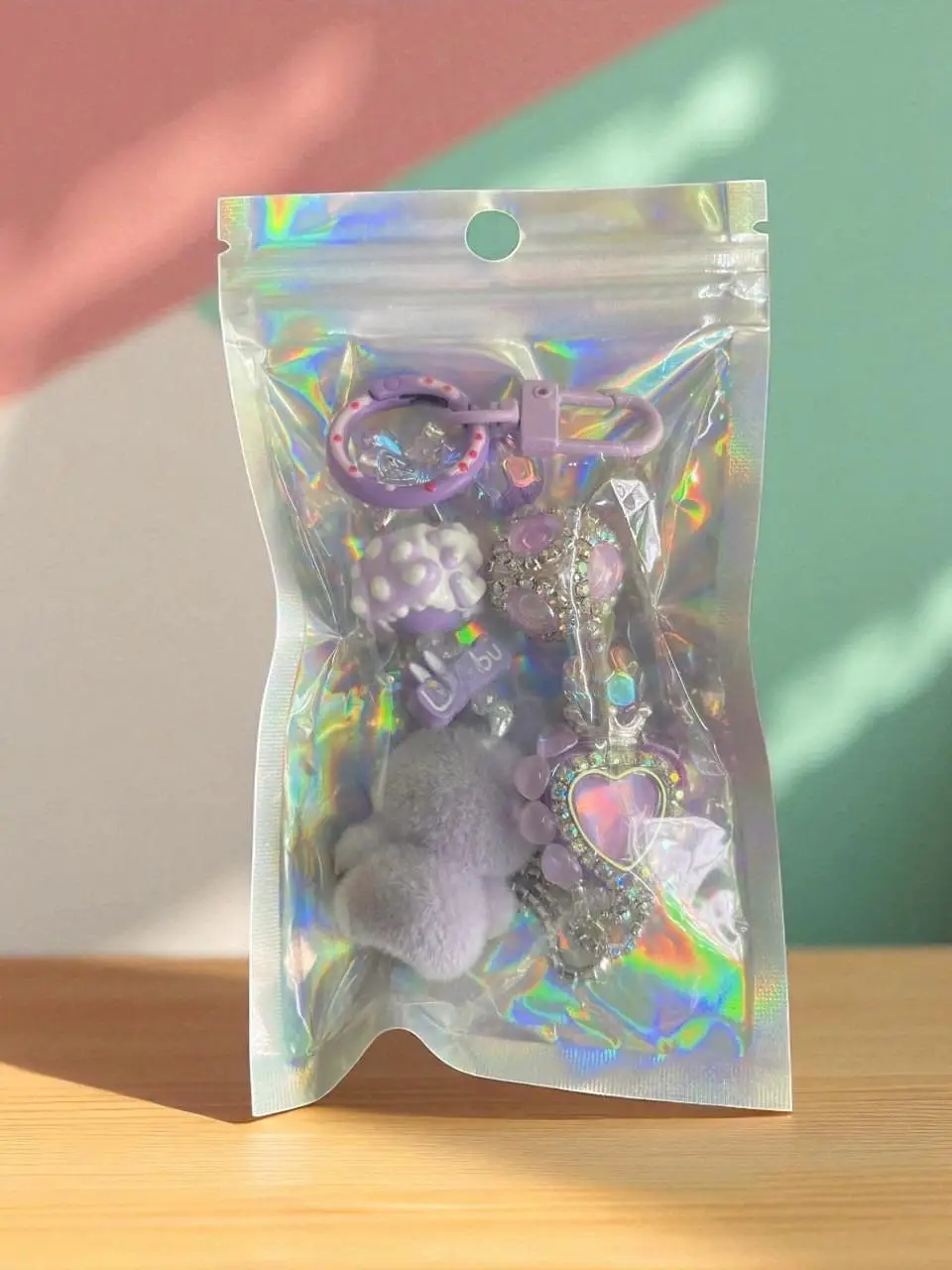 Lbubu Mini Rabbit Keychain Bling – Trendy Cute Charm for Bags, Phone Cases, Gifts