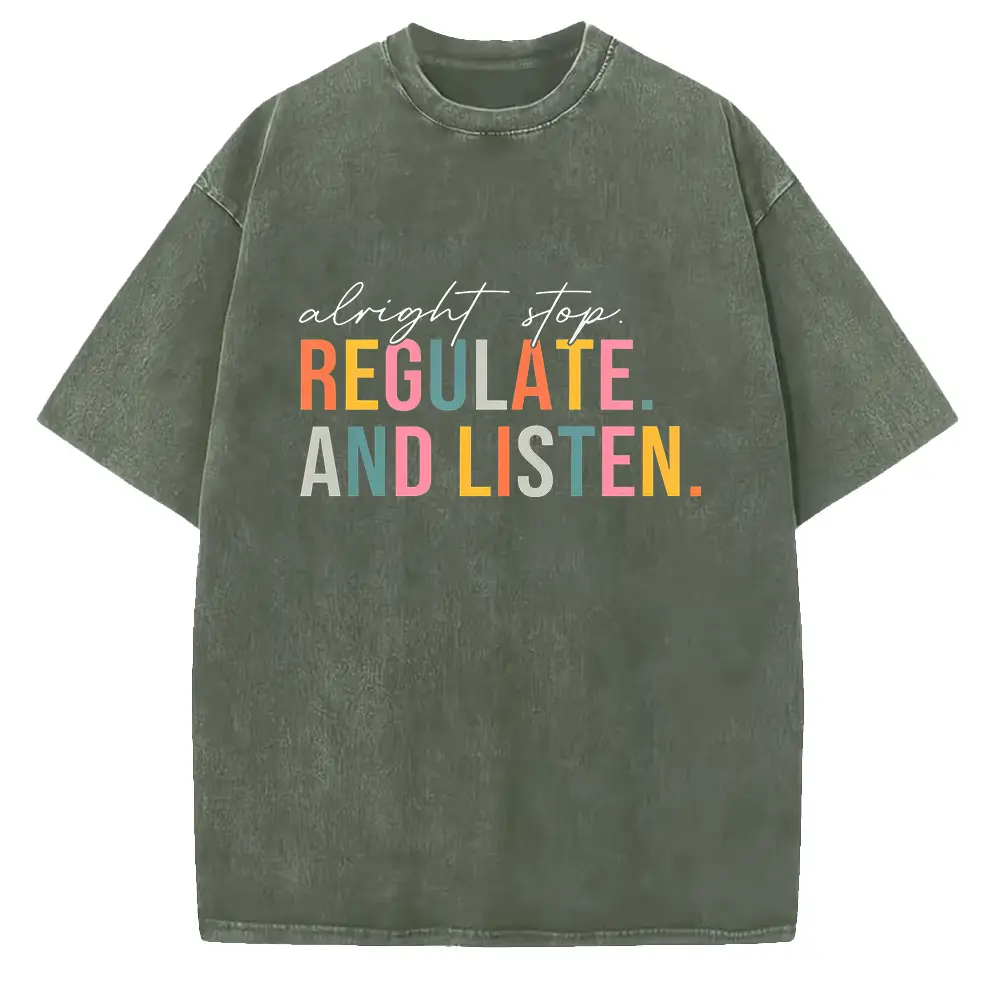 Washed T-shirt-Green