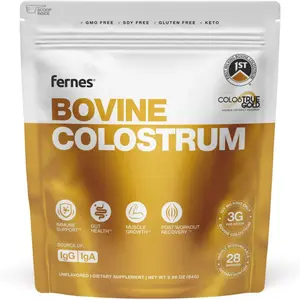 FERNES Colostrum Powder | Unflavored | Grass-fed All-natural superfood with 400+ bioactive ingredients | improve your immunity and gut, skin, nails, and hair health Healthcare Fitness