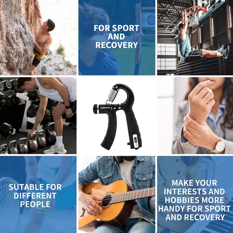 Adjustable Hand Grip Strengthener 11 to 132 lbs Forearm Strengthener Hand Exerciser for Strength Muscle Building Injury Recovery and Grip Enhancement Workout finger grip strengthener big  mama  grip hand grip exerciser  body workout adjustable chest