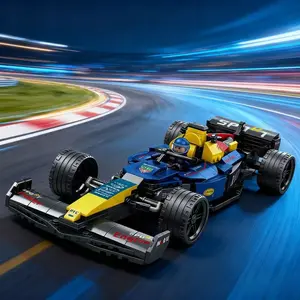 New High-Quality F1 Formula Racing Car Building Block Model Set, Hobby Collection Decoration, Holiday Gift, Unisex, Building Blocks Set