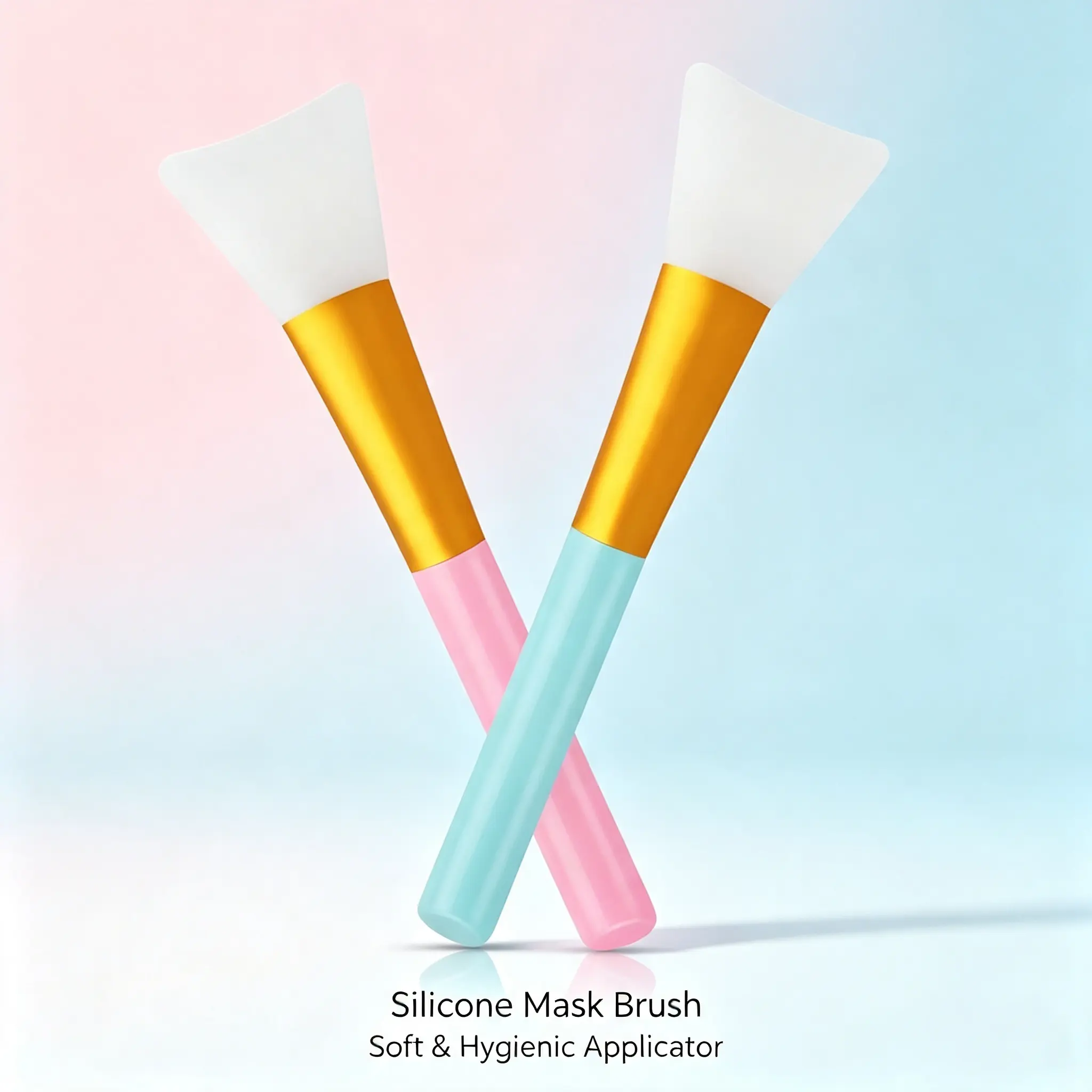 Pastel Soft Flexible Silicone Face Mask Applicator Brush, Hairless Facial Skincare Tool for Mud Clay Charcoal DIY Masks, Body Lotion & Body Butter Beauty Applicator,sunscreen