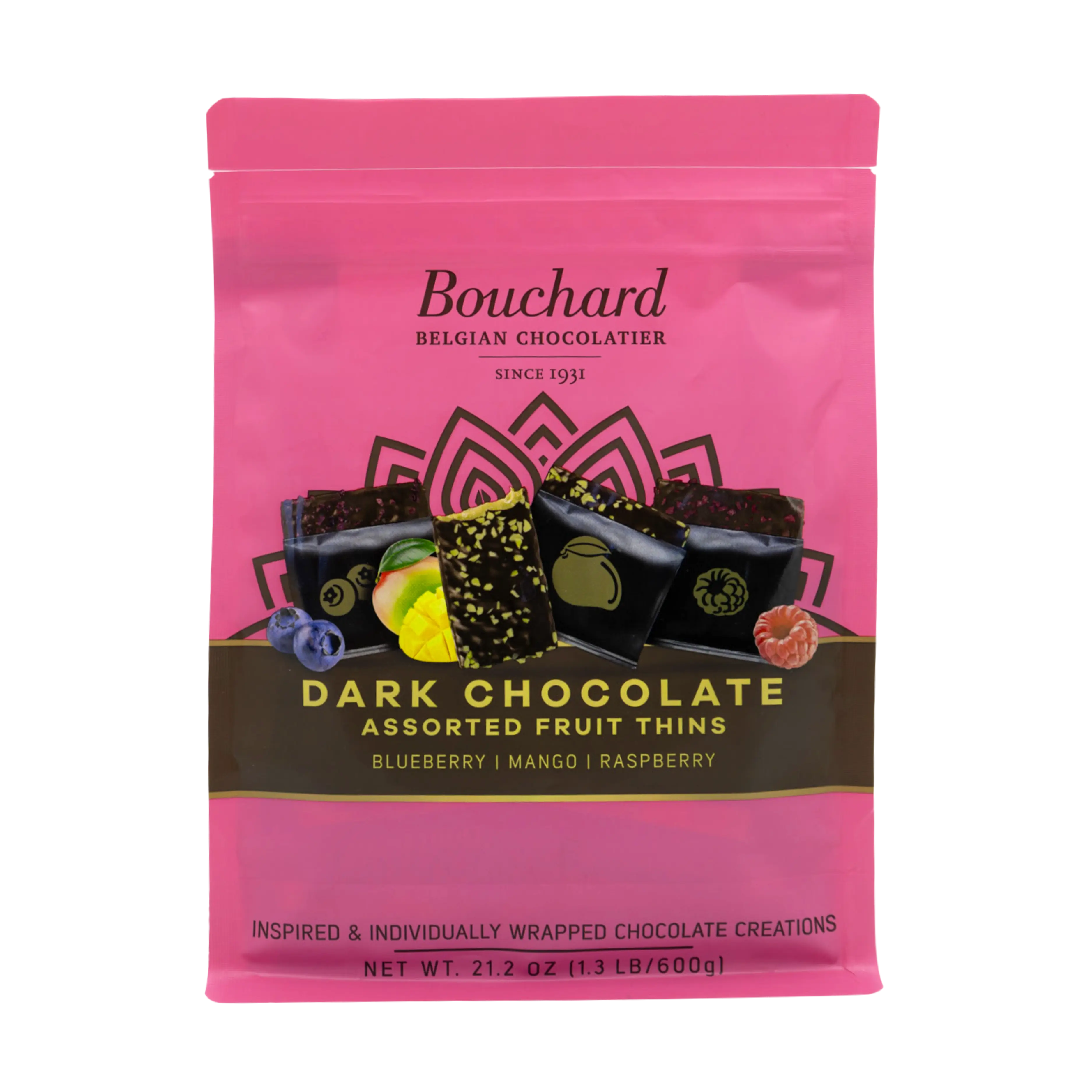 Dark Chocolate Fruit Thins - Assorted - 21.2 OZ (1.3 LB/600g)