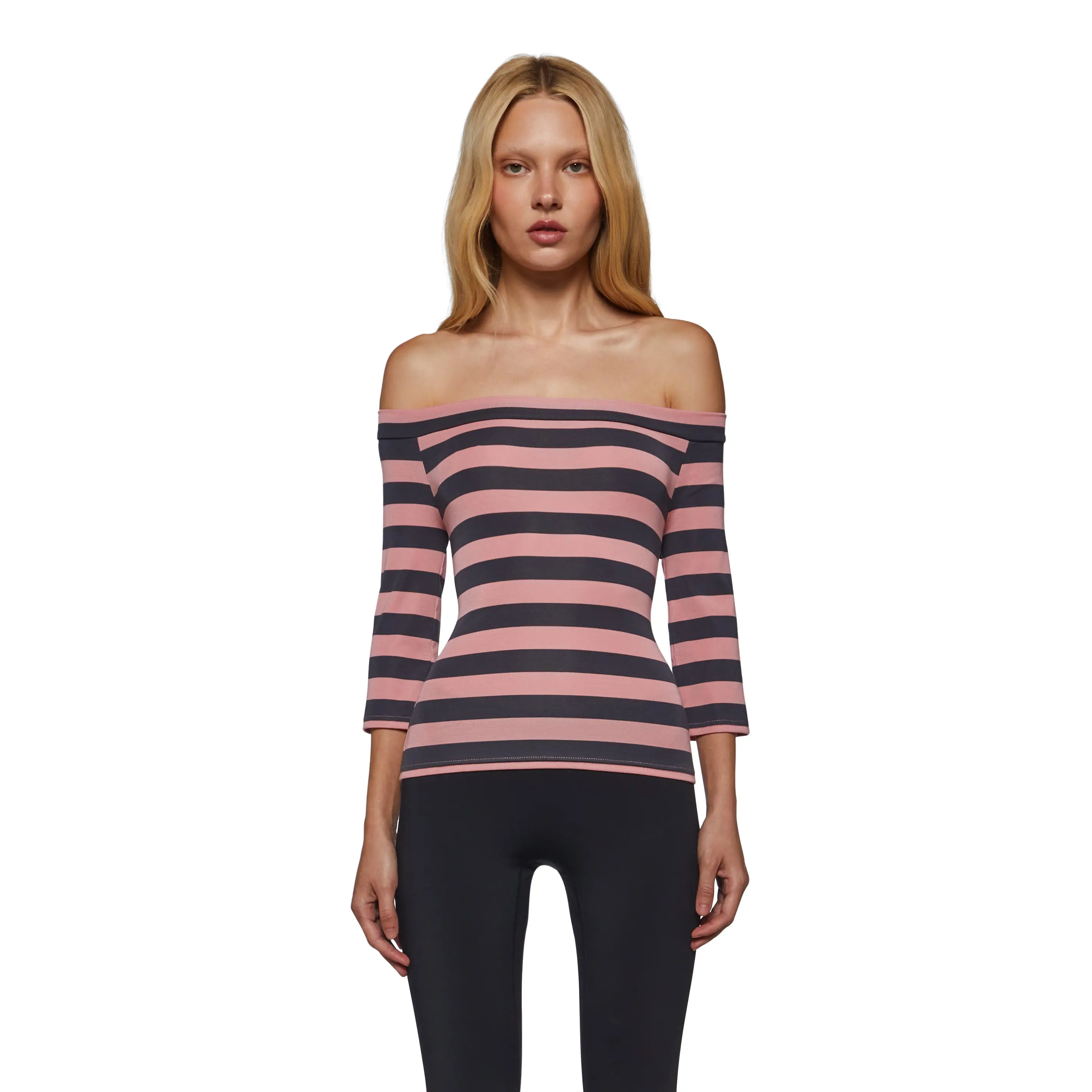Melanie Off The Shoulder Quarter Sleeve Top - Pink